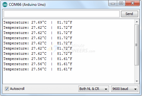 Interfaz del sensor de temperatura LM35 con Arduino