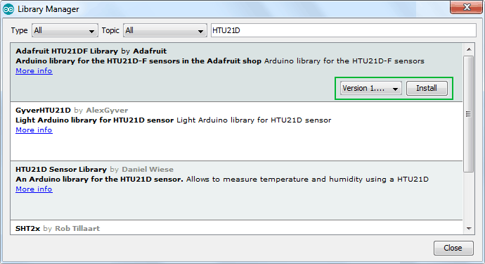 Interfaz del sensor de temperatura y humedad HTU21D con Arduino Interfaz del sensor de temperatura y humedad HTU21D con Arduino