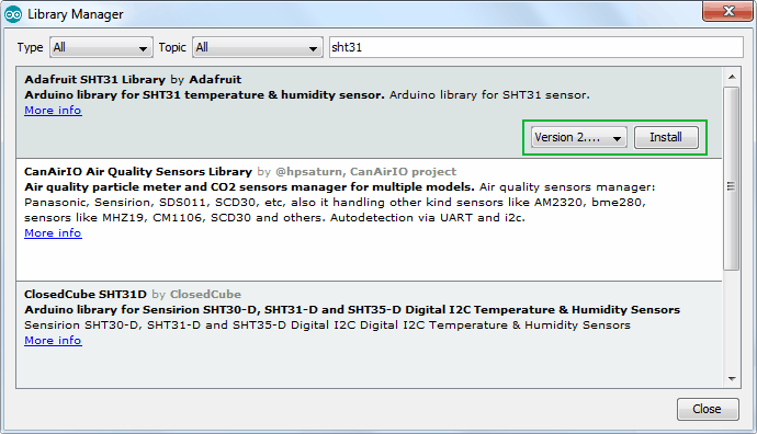 Interfaz del sensor de temperatura y humedad SHT31 con Arduino