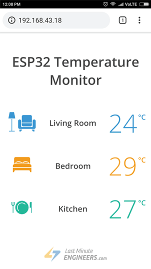 Conecte varios DS18B20 a ESP32 y muestre valores a través de un servidor web