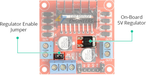 Interfaz del módulo controlador de motor CC L298N con Arduino