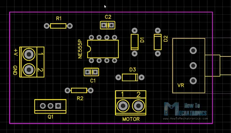 Controlador de velocidad del motor de CC 555 Timer PWM Controlador de velocidad del motor de CC 555 Timer PWM