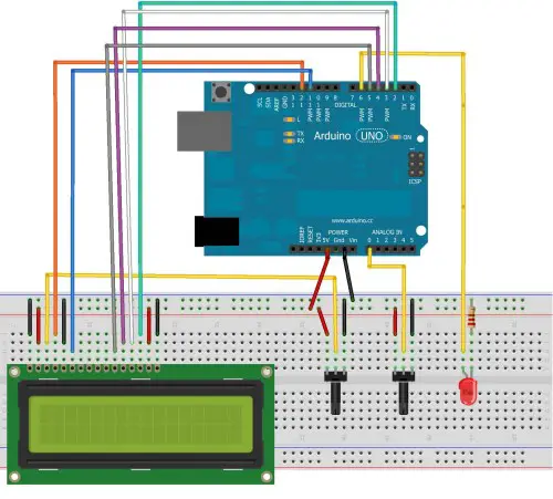 Arduino: muestra el brillo del LED en una pantalla LCD de 16×2