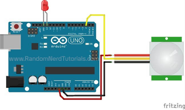 Arduino con sensor de movimiento PIR