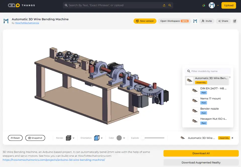 Máquina dobladora de alambre Arduino 3D