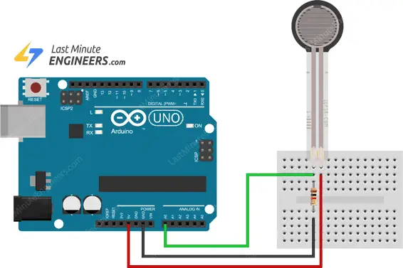Interfaz entre la resistencia sensora de fuerza (FSR) y Arduino