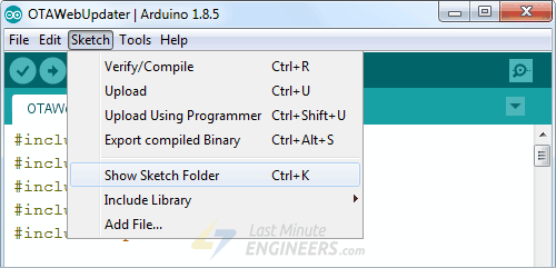 Programación ESP32 Web Updater Over The Air (OTA) en el IDE de Arduino