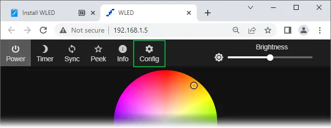 Controle LED direccionables WS2812B con ESP32 y WLED
