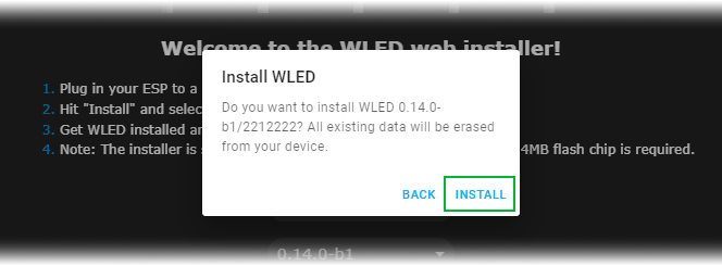 Controle LED direccionables WS2812B con ESP32 y WLED