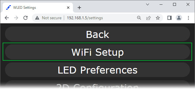 Controle LED direccionables WS2812B con ESP32 y WLED