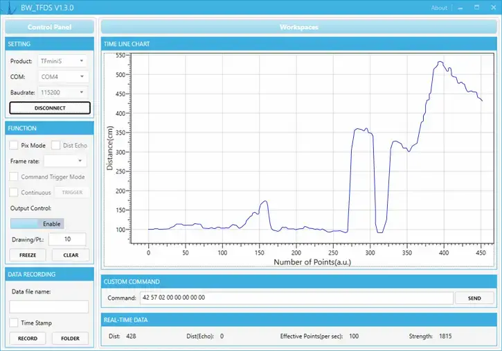 Interfaz del sensor LiDAR TFMini-S con Arduino