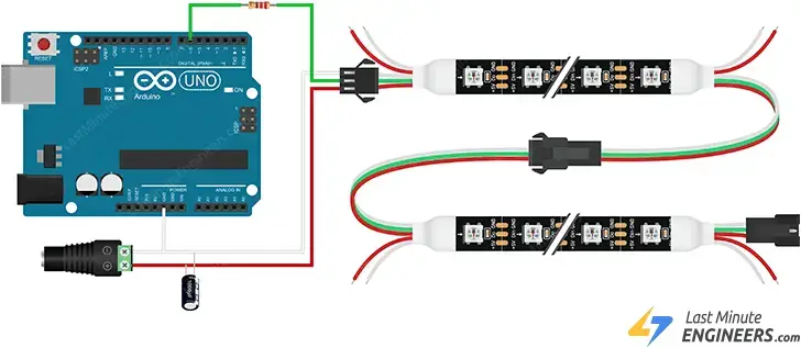 Control de LED WS2812B direccionables con Arduino