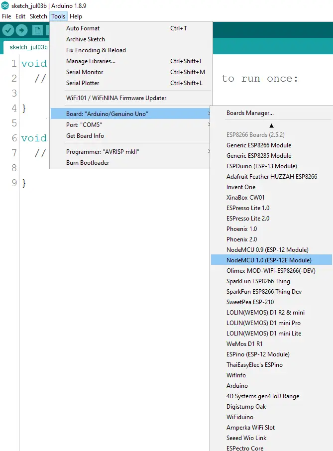 Instalación de la placa ESP8266 en Arduino IDE (Windows, Mac OS X, Linux)