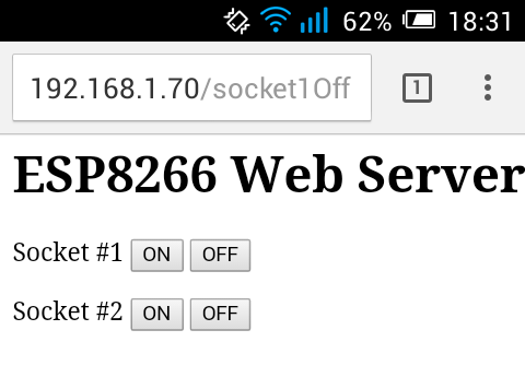 Enchufes controlados remotamente ESP8266