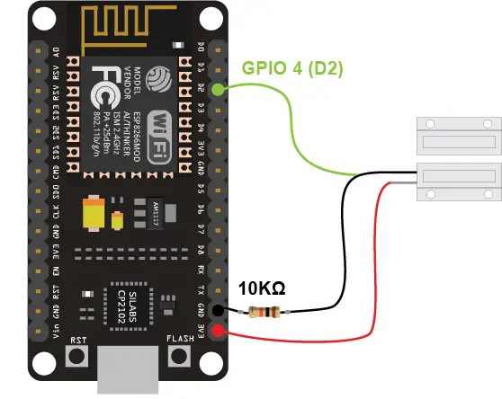 Monitor de estado de puerta ESP8266 NodeMCU con notificaciones por correo electrónico (IFTTT)