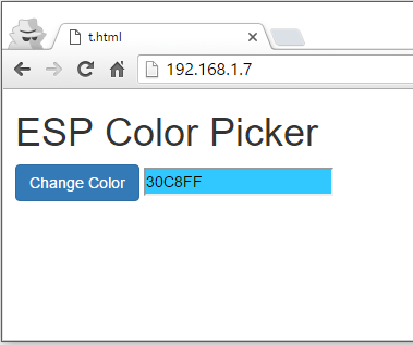 Selector de color ESP8266 RGB