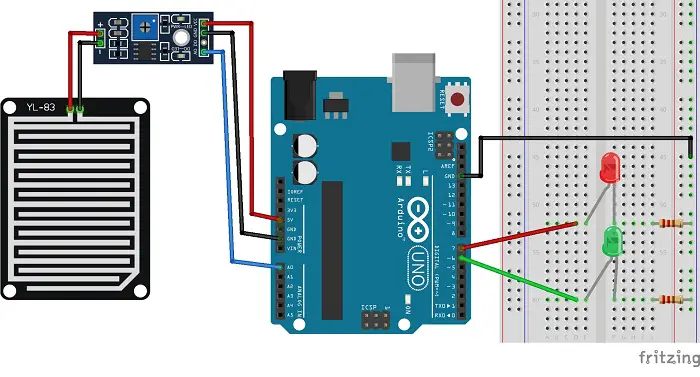 Instrucciones para sensor de lluvia FC-37 o YL-83 con Arduino