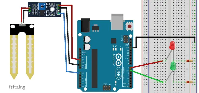 Instrucciones para el sensor de humedad del suelo YL-69 o HL-69 con Arduino