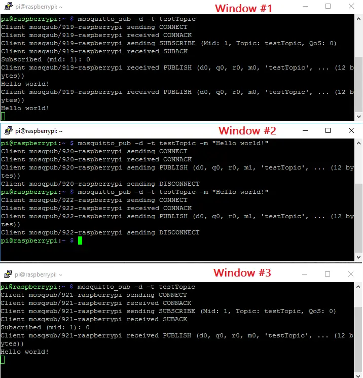Prueba de Mosquitto Broker y Client en Raspberry Pi