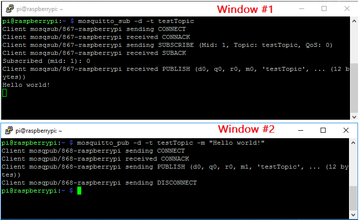 Prueba de Mosquitto Broker y Client en Raspberry Pi