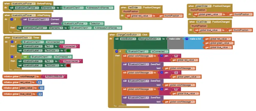 Aplicación de Android: LED RGB con Arduino y Bluetooth
