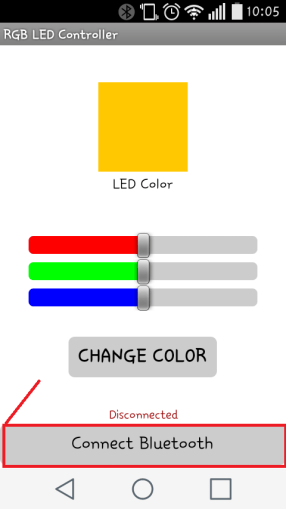 Aplicación de Android: LED RGB con Arduino y Bluetooth