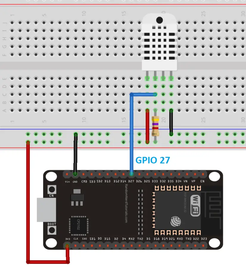 Servidor web ESP32 DHT11/DHT22 – Temperatura y humedad con Arduino IDE
