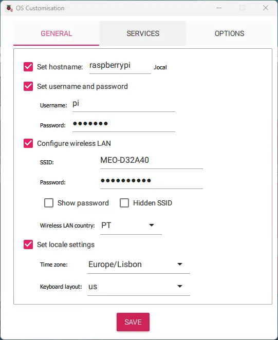 Instale Raspberry Pi OS, configure WiFi, actívelo y conéctelo con SSH