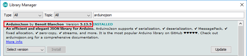 Decodificación y codificación JSON con Arduino o ESP8266