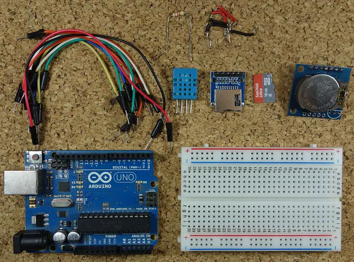 Registrador de datos de temperatura Arduino con módulo de tarjeta SD