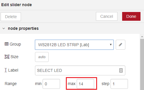 Node-RED con tira LED RGB direccionable WS2812B