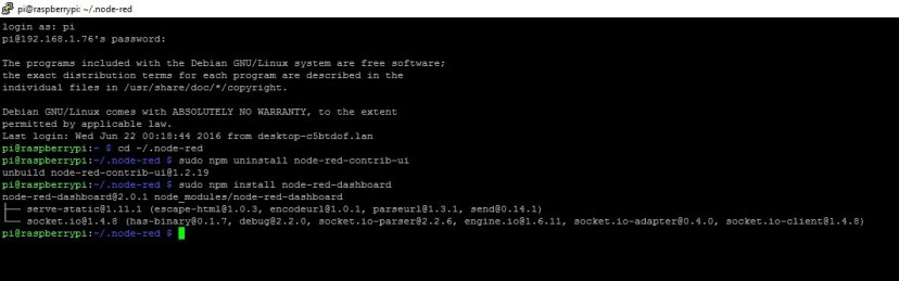 Actualice de Node-RED-Contrib-UI a Node-RED-Dashboard