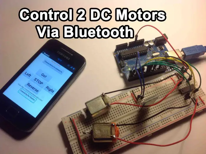 Arduino: controla 2 motores CC mediante Bluetooth (perfecto para construir un robot)