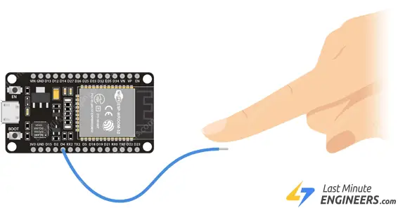 Conceptos básicos de ESP32: pines táctiles capacitivos