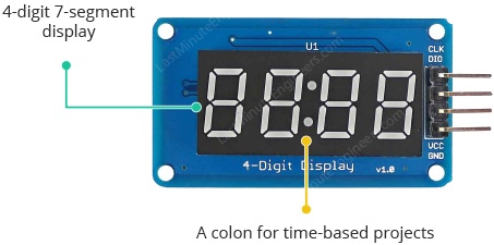 Conexión de la pantalla de 7 segmentos y 4 dígitos TM1637 a Arduino