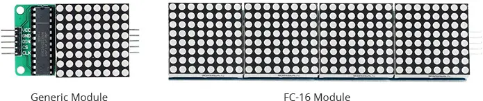 Conexión de la pantalla de matriz de puntos LED MAX7219 a Arduino