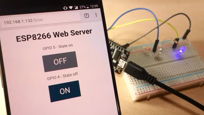 Construya un servidor web ESP8266: código y esquemas (NodeMCU)