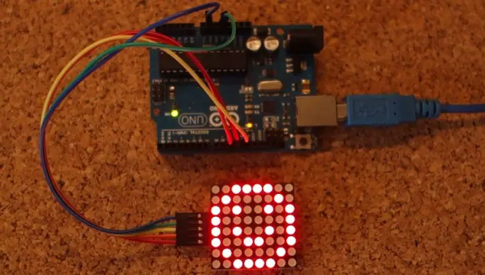 Instrucciones para matriz de puntos 8×8 MAX7219 con Arduino + juego Pong