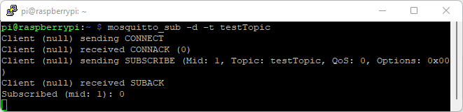 Prueba de Mosquitto Broker y Client en Raspberry Pi
