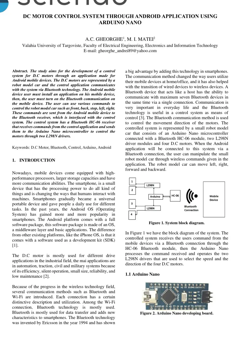 PDF) Sistema de control de motores de corriente continua a través de una aplicación de Android usando ...