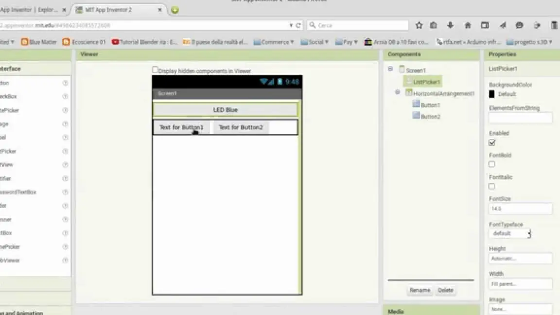Tutorial de la aplicación Inventor 2: control Bluetooth de Arduino
