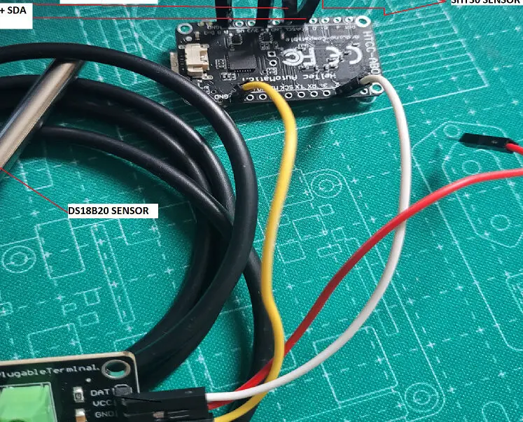 Cableado SHT30 + DS18B20 - CubeCell - Heltec Automation Technical...