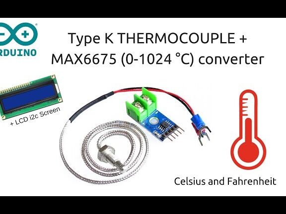 Termopar tipo K + MAX6675 para medir altas temperaturas (°C/°F...