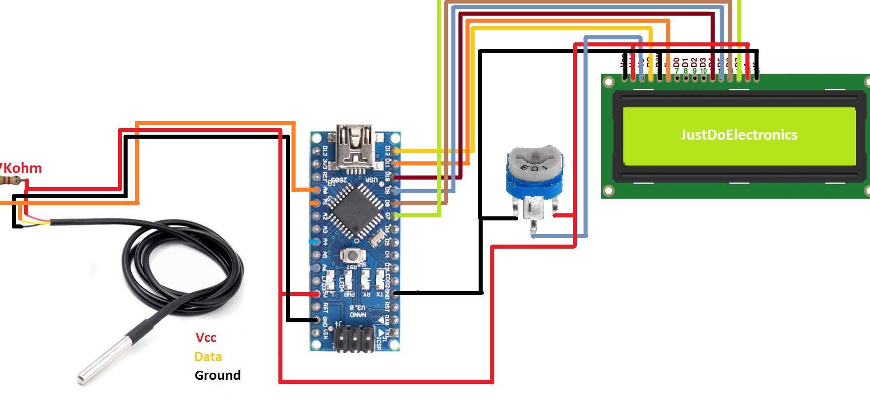 Tutorial Arduino Sensor DS18B20