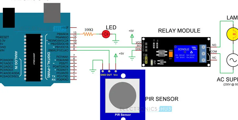 Luces de habitación automáticas usando Arduino y sensor PIR...