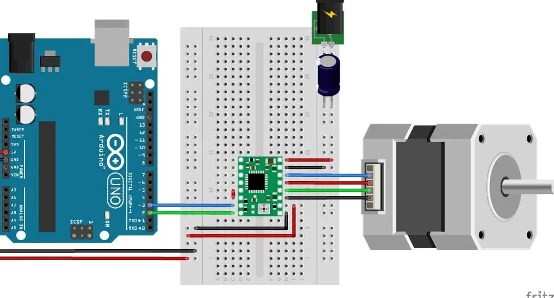 Controlador de motor paso a paso A4988 con tutorial de Arduino (4 ejemplos)