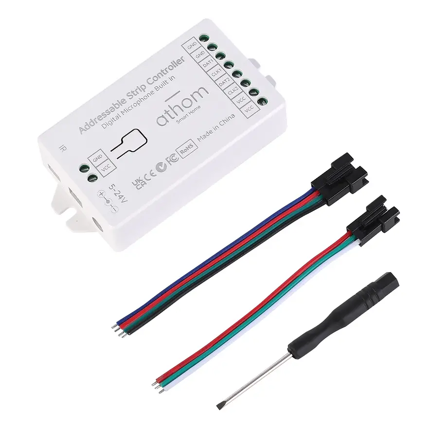 Controlador de tira LED direccionable de música WLED ESP32 |