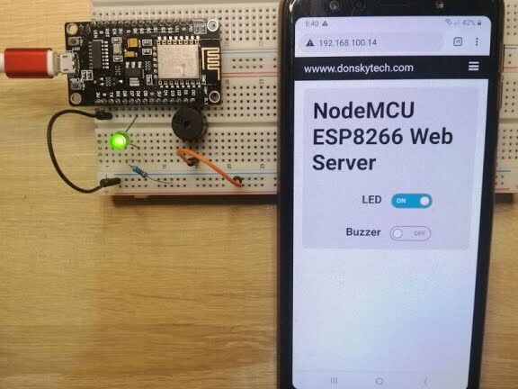 Servidor web ESP8266 NodeMCU usando Arduino IDE: controle componentes desde sus teléfonos móviles