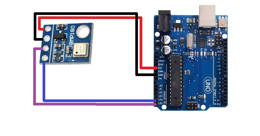 Interfaz del sensor de presión Arduino y BMP180