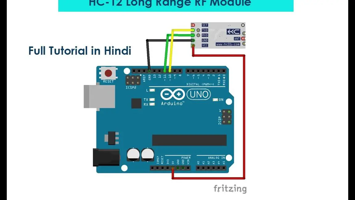 Módulo RF de largo alcance Arduino y HC-12 con explicación completa en hindi 2021 - Maskottchen Technology